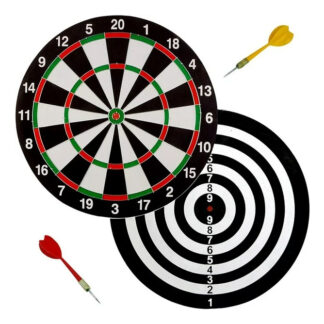 Juego De Dardos Tiro Al Blanco Tablero De Madera Reversible