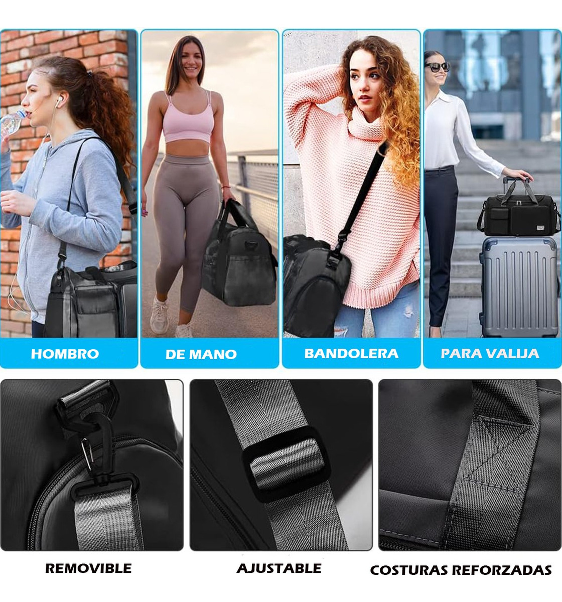 D_631103-MLU74309721615_012024-F.jpg Bolso Deportivo Dama Viaje Impermeable Yoga Universal - Imagen 23