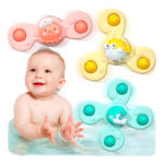 Set 3 Spinner Giratorios Con Ventosa Didactico Bebe