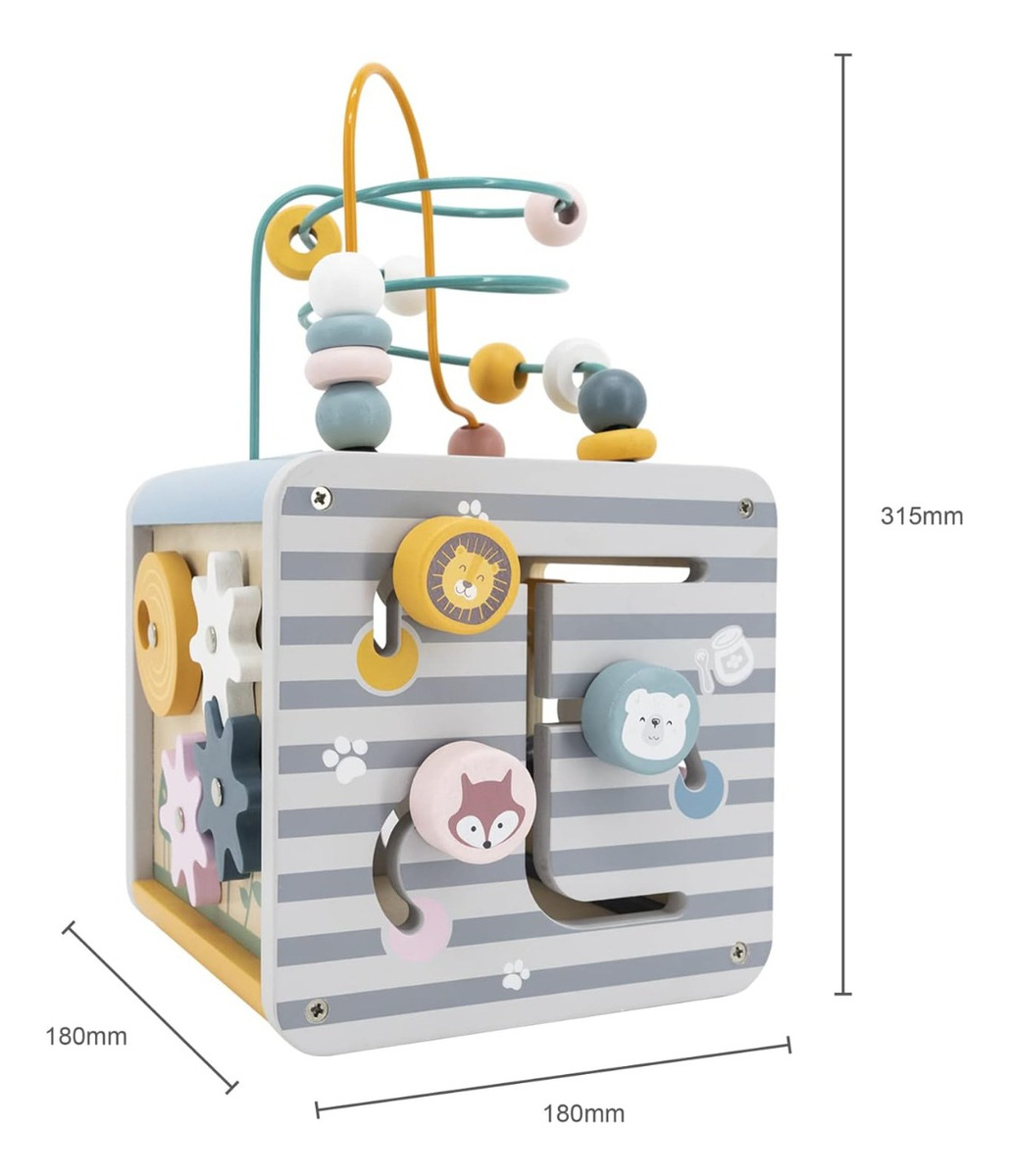 D_638905-MLU71167428095_082023-F.jpg Cubo Didactico 5 En 1 Cubo De Actividades De Madera Niños - Imagen 6