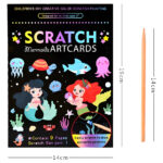 Libro Block Papel Esgrafiado Scratch Para Colorear Niños