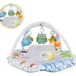 Gimnasio Bebe Con Barras Gris Alfombra Didactica Acolchonada