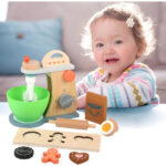 Batidora De Madera Con Accesorios Y Palote Juguete Didactico