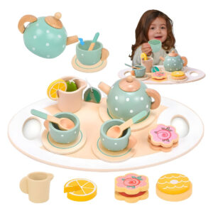 Juego De Té En Madera Infantil Juguete Didáctico Niñas