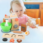 Batidora De Madera Con Accesorios Y Palote Juguete Didactico