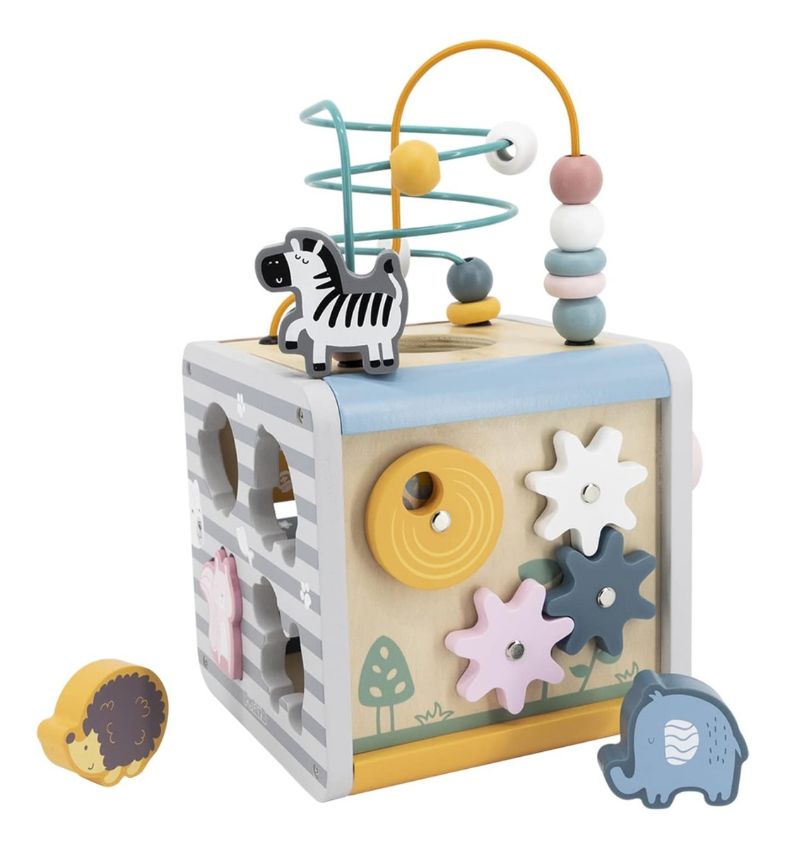 D_690302-MLU71128034624_082023-F.jpg Cubo Didactico 5 En 1 Cubo De Actividades De Madera Niños - Imagen 5