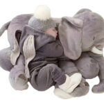 Peluche De Elefante Dormilón Almohada De Bebe Hipoalergénica