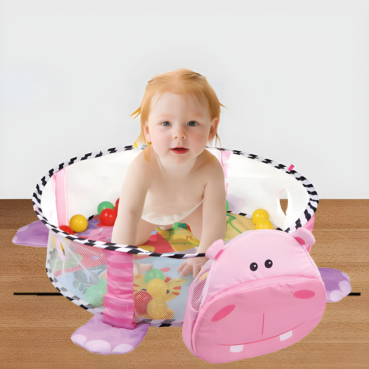 D_692964-MLU73262440917_122023-F.jpg Gimnasio Pelotero Alfombra Didactica Corral Bebe 30 Pelotas - Imagen 9