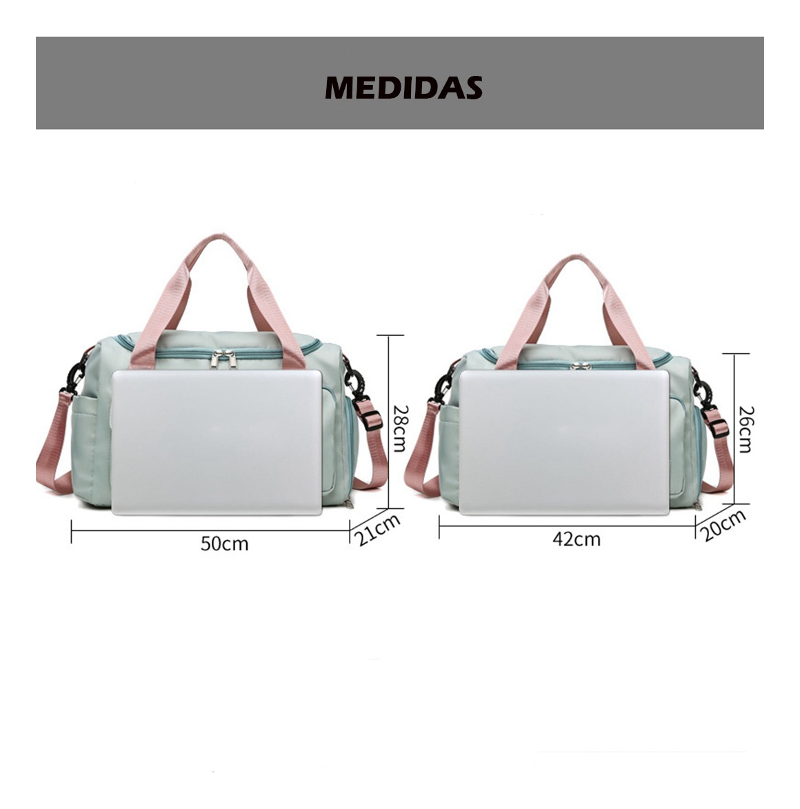 D_700712-MLU74308944381_012024-F.jpg Bolso Deportivo Dama Viaje Impermeable Yoga Universal - Imagen 17