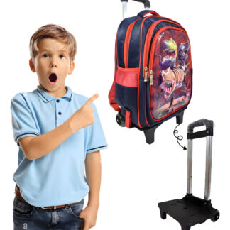 Mochila Escolares Infantil Niño Carrito Con Ruedas Extraible
