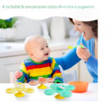 Set 3 Spinner Giratorios Con Ventosa Didactico Bebe