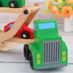 Camión Remolque De Madera Con 4 Autitos Juguete Didactico