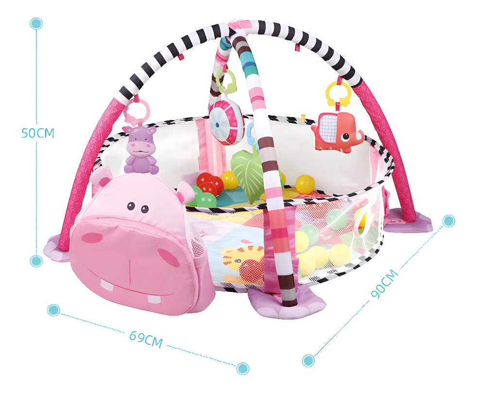 D_733744-MLU73262480643_122023-F.jpg Gimnasio Pelotero Alfombra Didactica Corral Bebe 30 Pelotas - Imagen 7