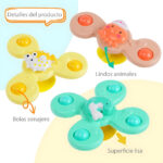 Set 3 Spinner Giratorios Con Ventosa Didactico Bebe