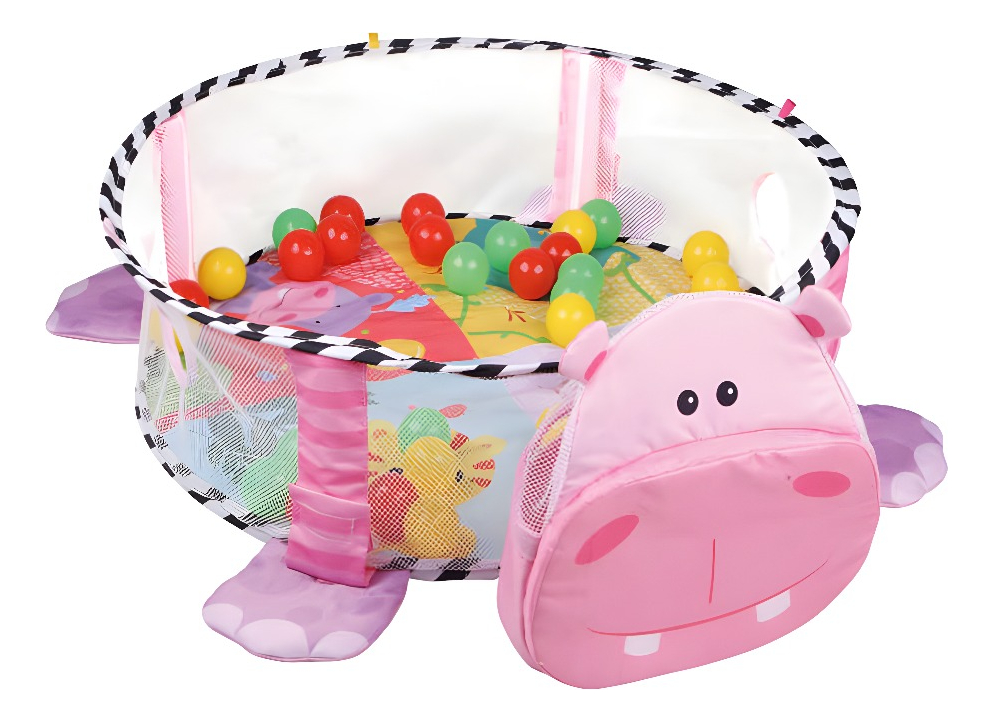 D_758318-MLU73262264709_122023-F.jpg Gimnasio Pelotero Alfombra Didactica Corral Bebe 30 Pelotas - Imagen 4