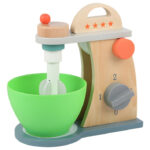 Batidora De Madera Con Accesorios Y Palote Juguete Didactico