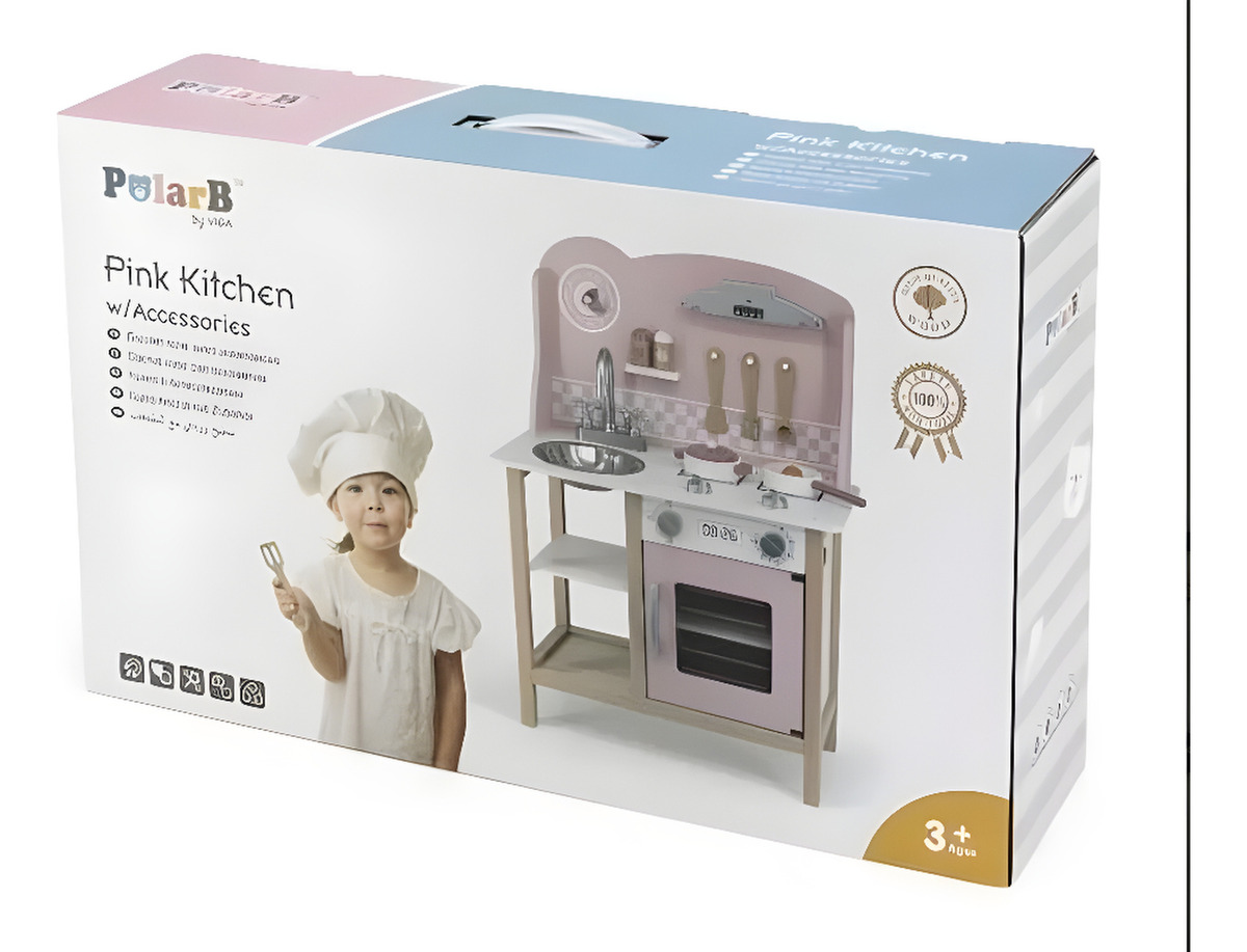 D_779830-MLU72964907707_112023-F.jpg Cocina De Madera Para Chicos Cocinita Juguete Juego De Rol - Imagen 9