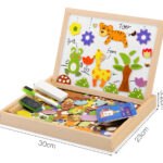 Juego Madera Pizarra Pizarron Imantada Puzzle Con Animales