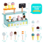 Juego De Heladería Tienda De Helados Y Exhibidor Para Niños