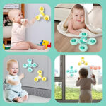 Set 3 Spinner Giratorios Con Ventosa Didactico Bebe