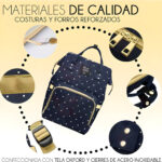 Mochila Maternal Bolso Bebe Impermeable Reforzado Pañalera