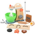 Batidora De Madera Con Accesorios Y Palote Juguete Didactico