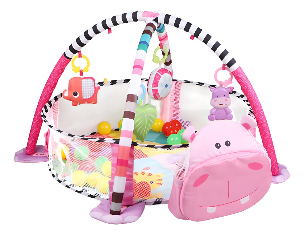 D_830882-MLU73262500493_122023-F.jpg Gimnasio Pelotero Alfombra Didactica Corral Bebe 30 Pelotas - Imagen 2