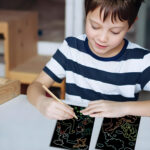 Libro Block Papel Esgrafiado Scratch Para Colorear Niños