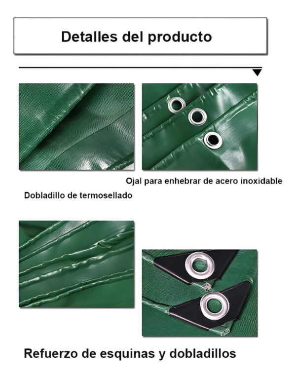 Lona Toldo Grueso Reforzado Ultra Resistente 4m X 3m - Imagen 8