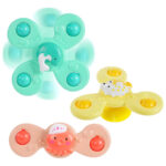 Set 3 Spinner Giratorios Con Ventosa Didactico Bebe