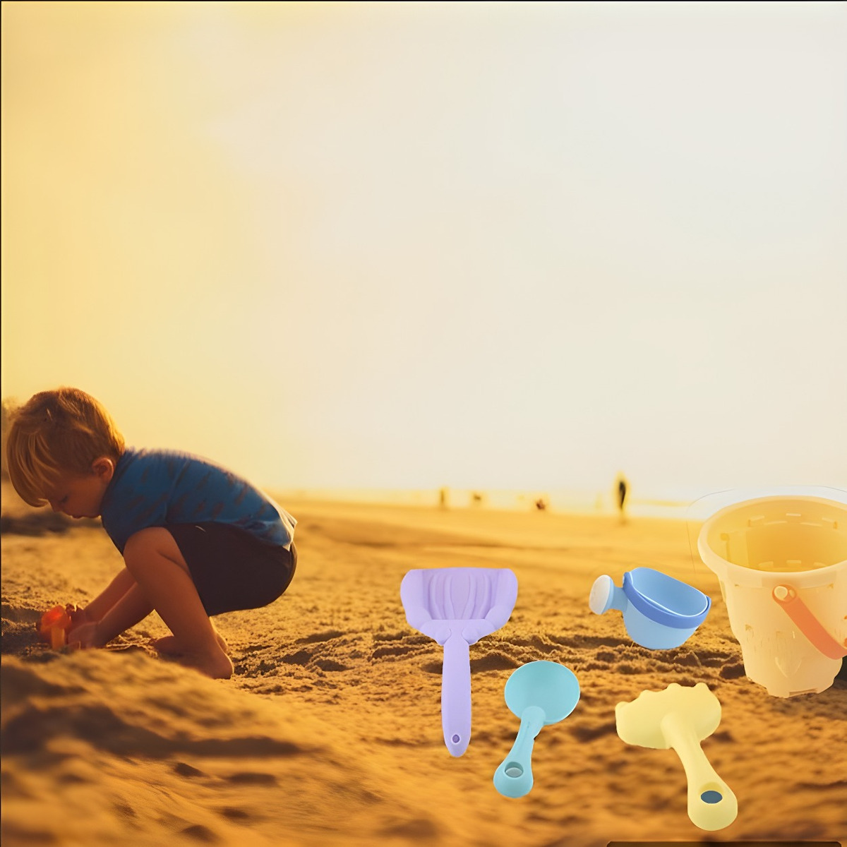 D_847889-MLU73968163719_012024-F.jpg Set Balde De Playa Plástico Niños Con Accesorios - Imagen 2
