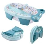 Bañito De Bebé Bañera Plegable Portátil Con Cojín Inflable