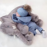 Peluche De Elefante Dormilón Almohada De Bebe Hipoalergénica