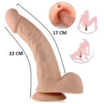 Consolador Ventosa Pene Curvo Realista Dildo Piel 20 Cm