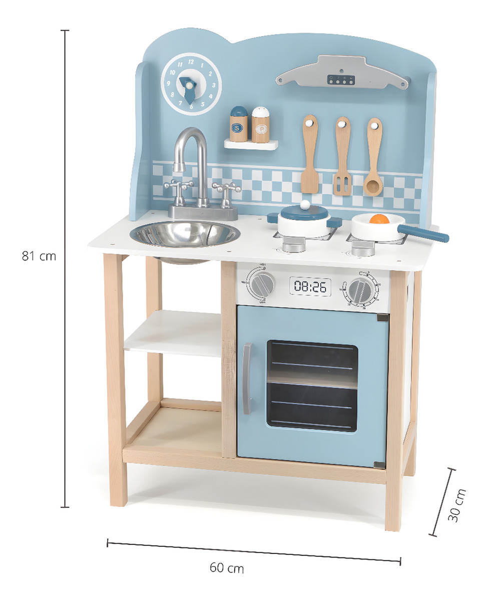 D_860164-MLU72881387260_112023-F.jpg Cocina De Madera Para Chicos Cocinita Juguete Juego De Rol - Imagen 12