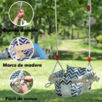 Hamaca Silla Columpio De Bebé De Tela Altura Ajustable