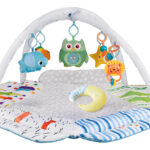 Gimnasio Bebe Con Barras Gris Alfombra Didactica Acolchonada