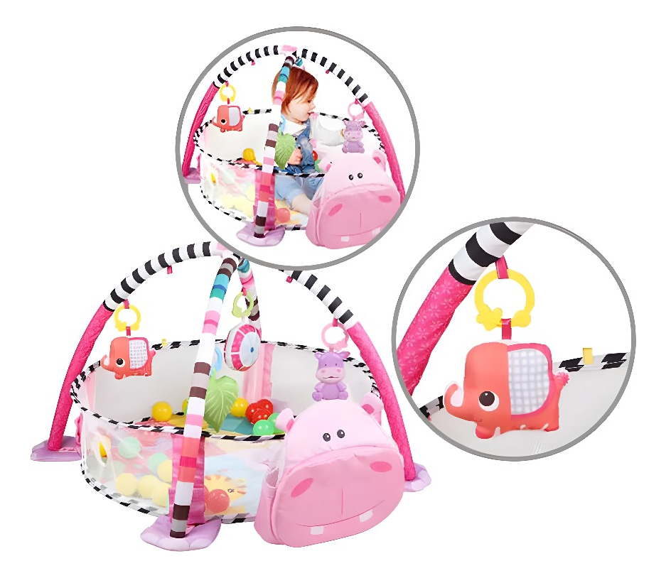 D_895987-MLU73177144648_122023-F.jpg Gimnasio Pelotero Alfombra Didactica Corral Bebe 30 Pelotas - Imagen 5