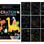 Libro Block Papel Esgrafiado Scratch Para Colorear Niños