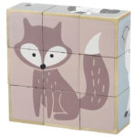 Juego Didáctico Puzzle De Madera Cubos Bloques Rompecabezas