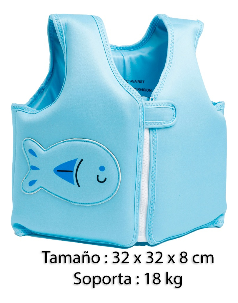 D_905200-MLU73737231809_122023-F.jpg Chaleco Flotador Salvavidas Niño 18kg Cierre Seguro! Varon - Imagen 8