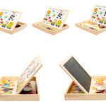 Juego Madera Pizarra Pizarron Imantada Puzzle Con Animales