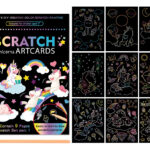 Libro Block Papel Esgrafiado Scratch Para Colorear Niños