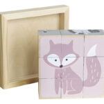 Juego Didáctico Puzzle De Madera Cubos Bloques Rompecabezas