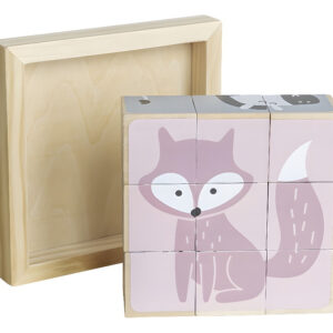 Juego Didáctico Puzzle De Madera Cubos Bloques Rompecabezas