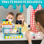 Juego De Heladería Tienda De Helados Y Exhibidor Para Niños