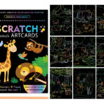 Libro Block Papel Esgrafiado Scratch Para Colorear Niños