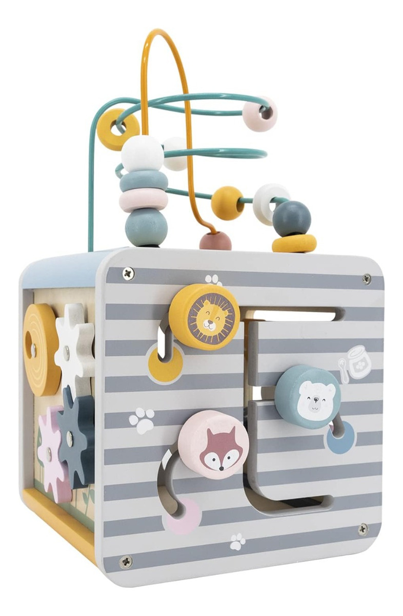 D_951841-MLU71128239314_082023-F.jpg Cubo Didactico 5 En 1 Cubo De Actividades De Madera Niños - Imagen 2