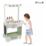 Carrito De Helados De Arrastre De Madera Juguete Para Niños