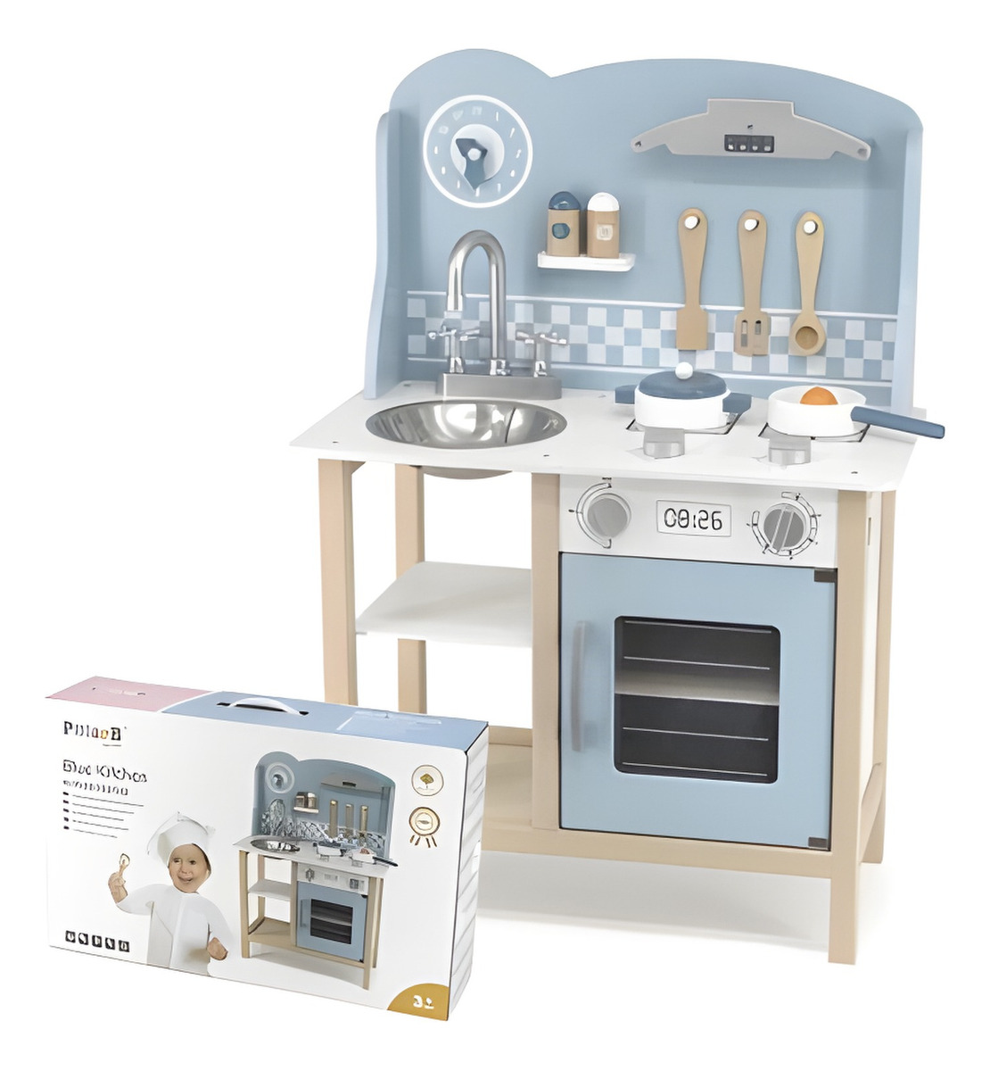 D_996665-MLU72958971731_112023-F.jpg Cocina De Madera Para Chicos Cocinita Juguete Juego De Rol - Imagen 13